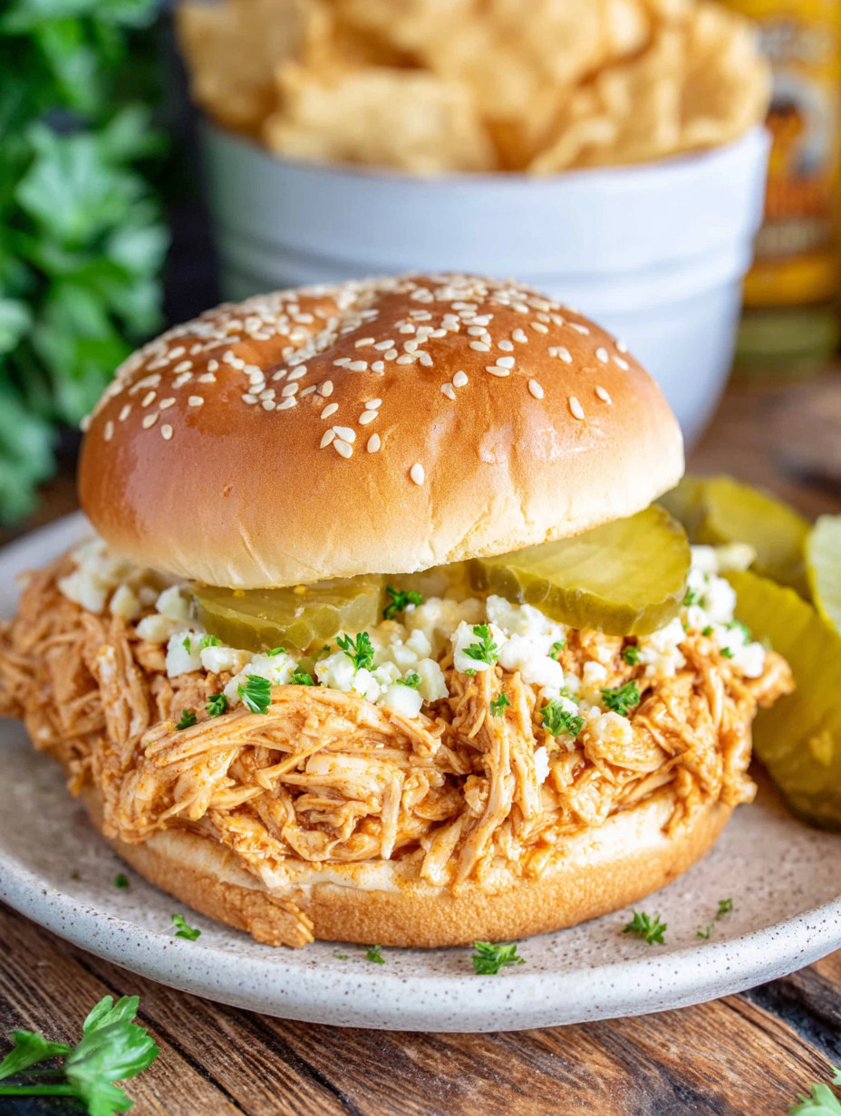 A sandwich with meat and pickles.