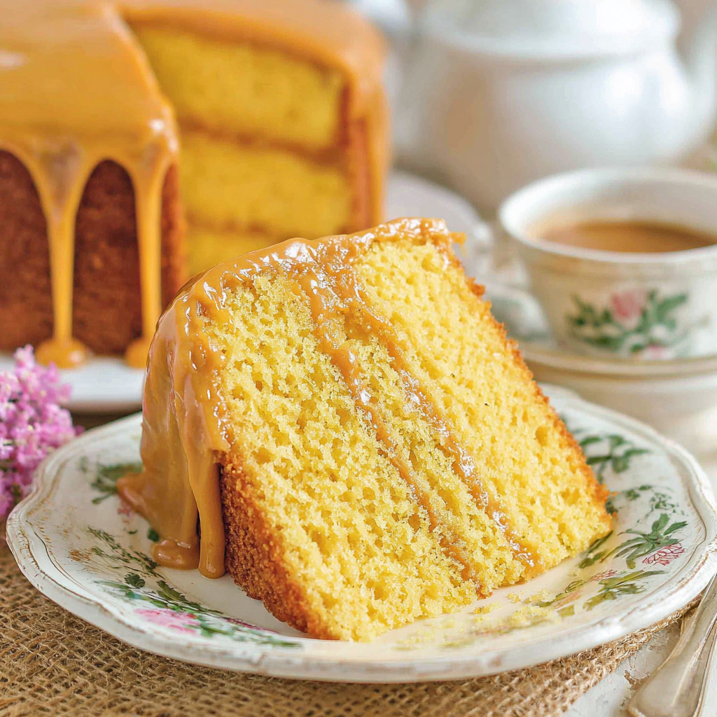 A slice of cake on a plate.