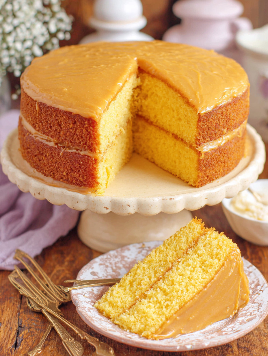 A slice of cake on a plate.