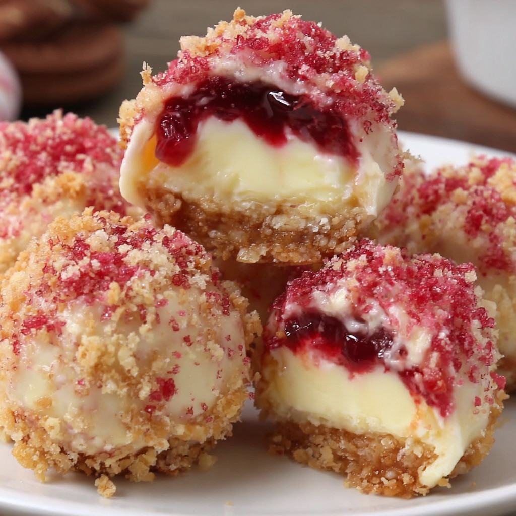 A plate of food with a red and white topping.