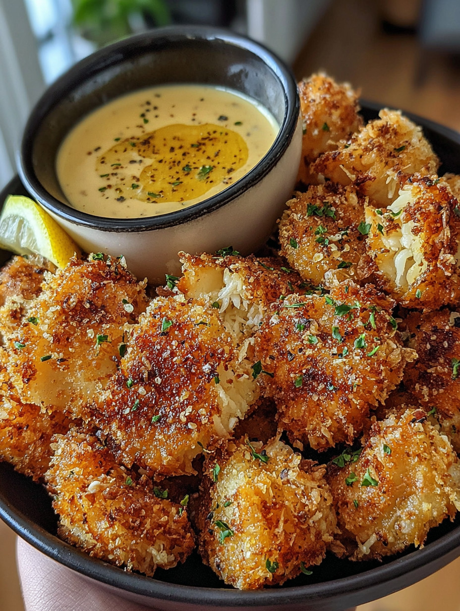 A bowl of food with a lemon wedge on top.