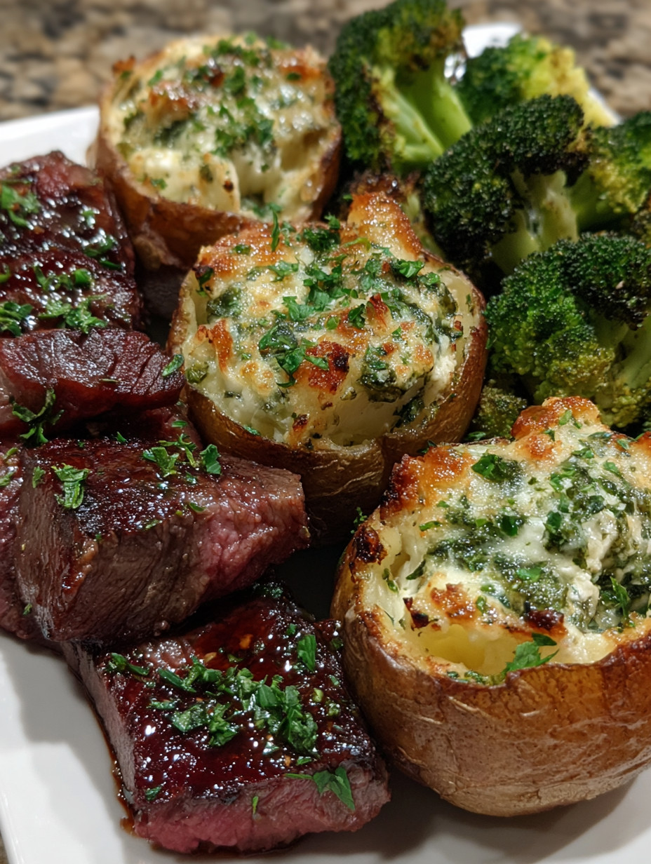 A plate of food with meat and potatoes.