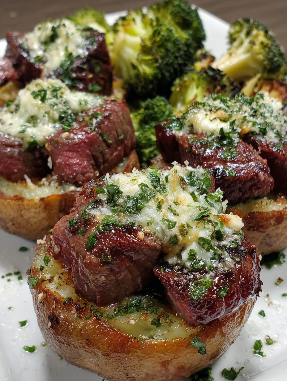 A plate of meat and broccoli.
