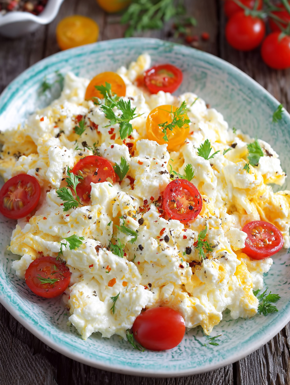 A plate of food with tomatoes and cheese.