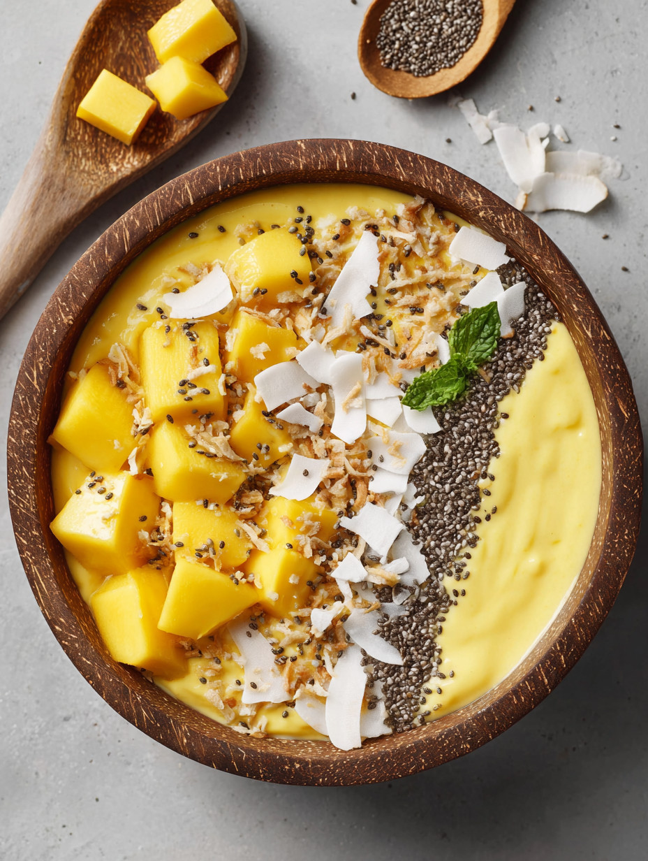 A bowl of food with coconut and nuts.
