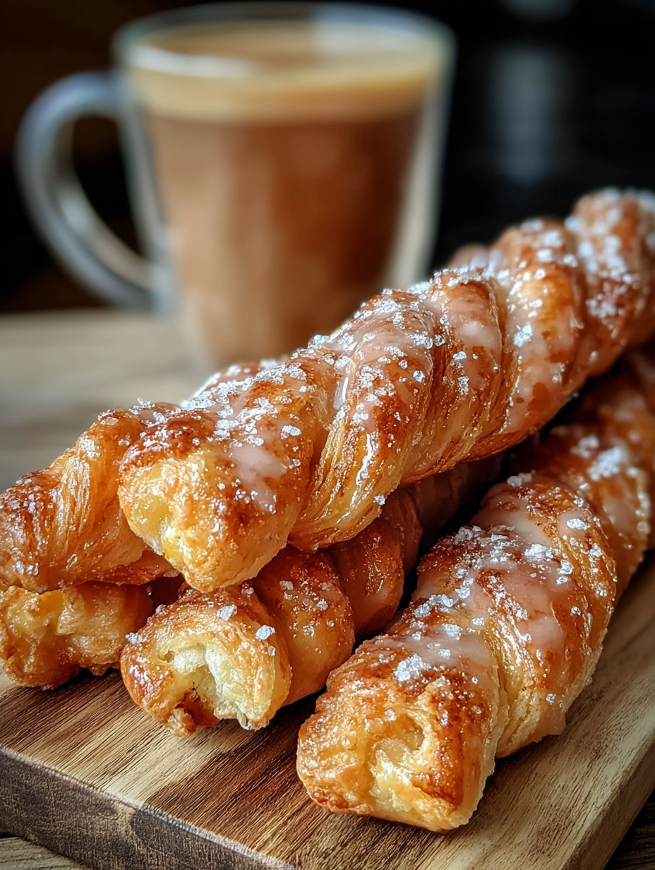 A cup of coffee and a pastry on a table.