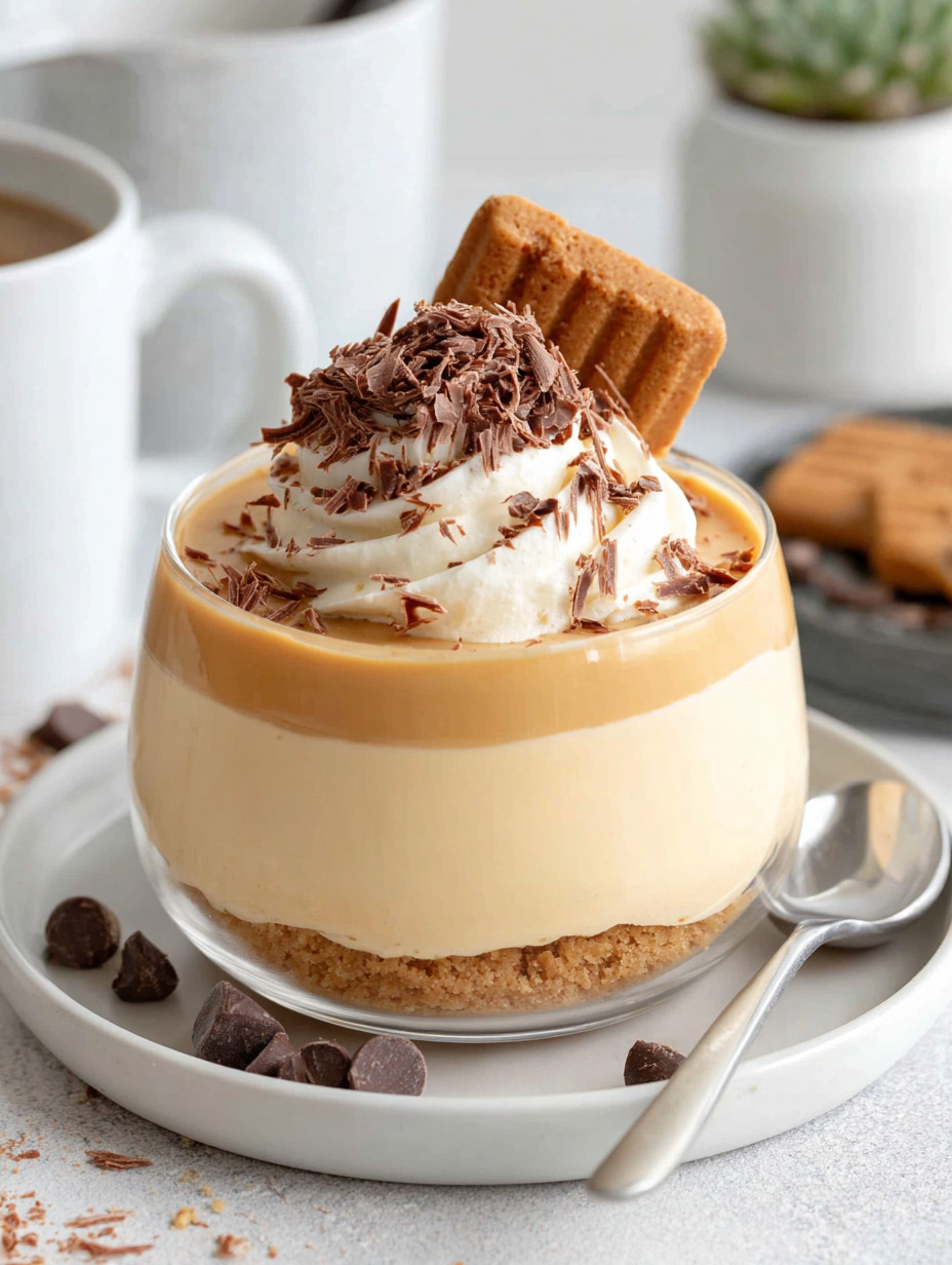 A dessert in a glass with a cookie on top.