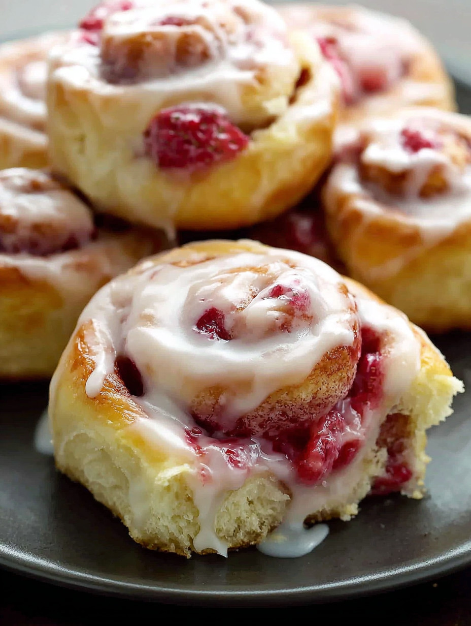 A plate of pastries with raspberry filling.