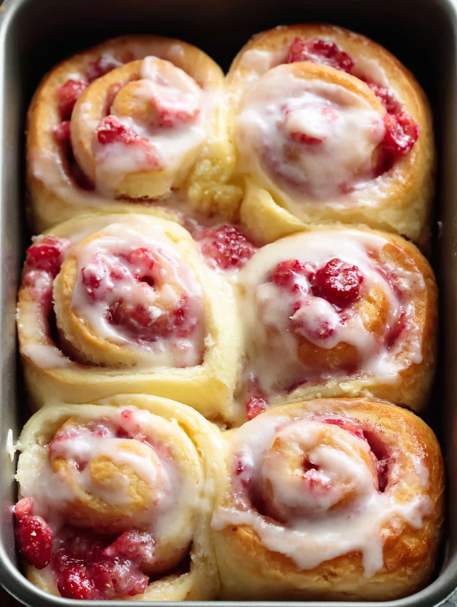 A pan of cinnamon rolls.