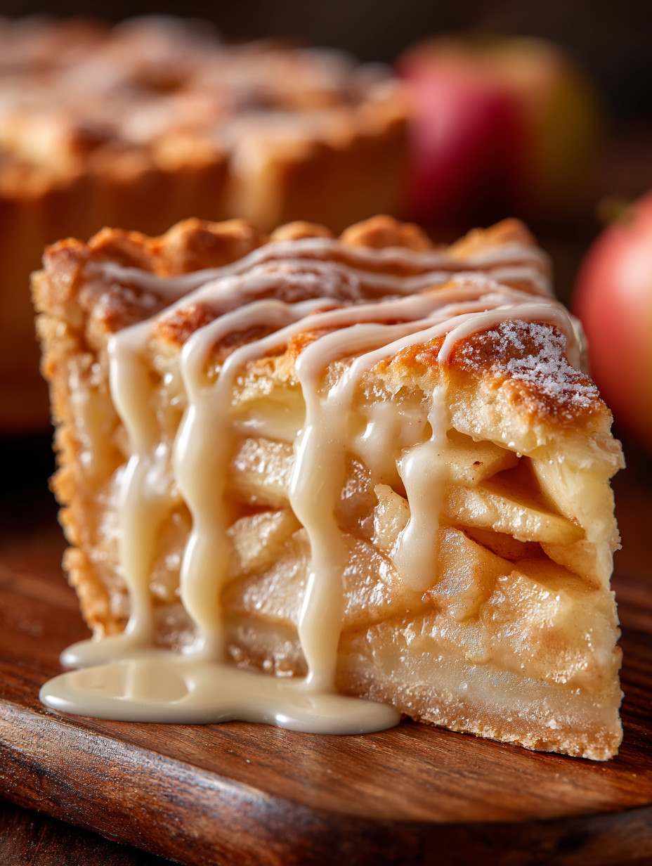 A slice of pie with a dollop of icing on top.