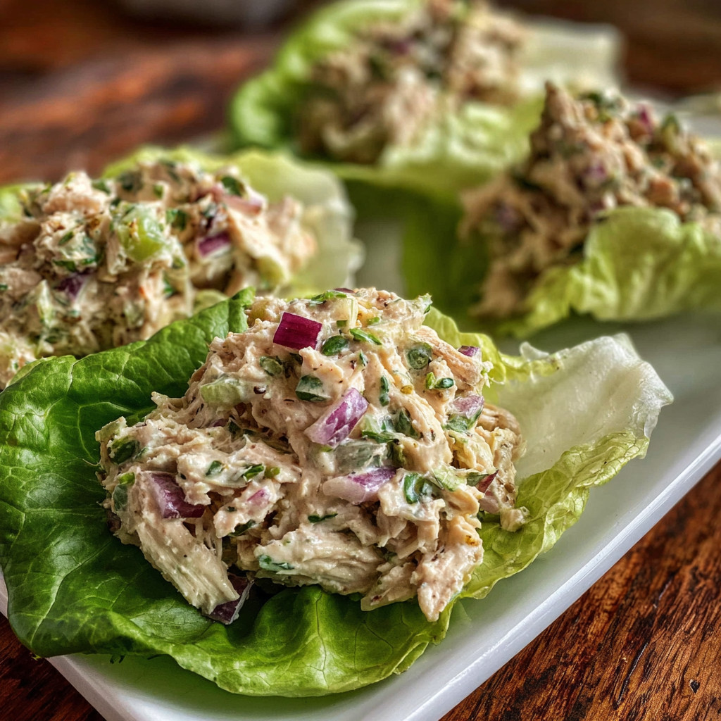 A plate of lettuce with meat on it.