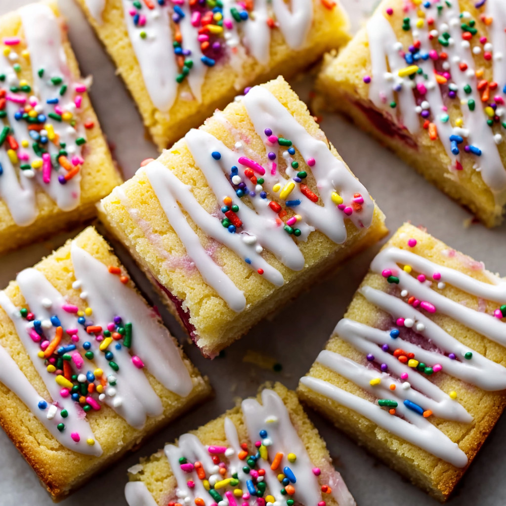 A cake with white frosting and sprinkles.