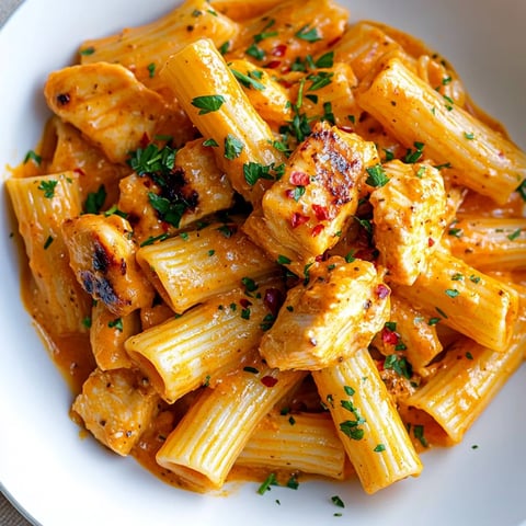 A plate of spicy creamy cajun chicken pasta.