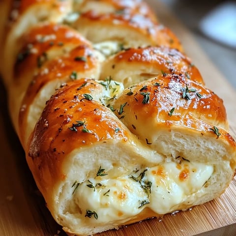 A swirled garlic herb and cheese bread.
