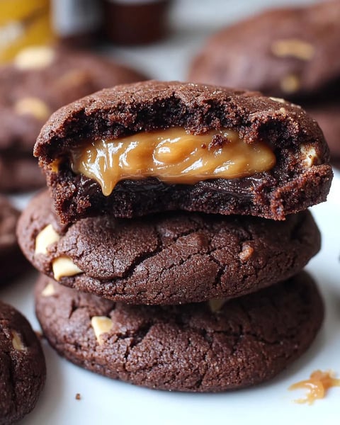 Biscoff Stuffed Cookies.