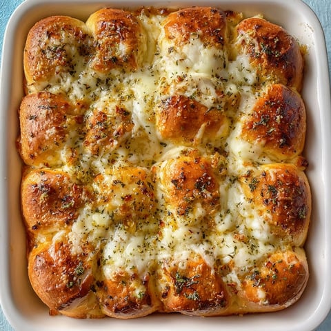 A white plate with cheesy garlic rolls.